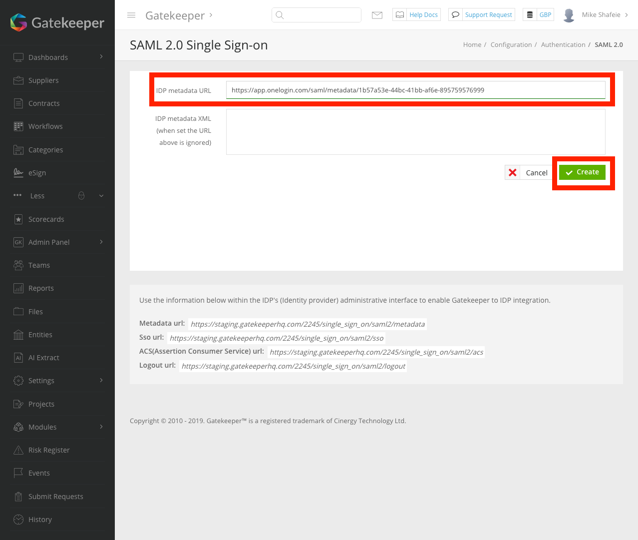 Single Sign-On (SSO) using SAML v2.0